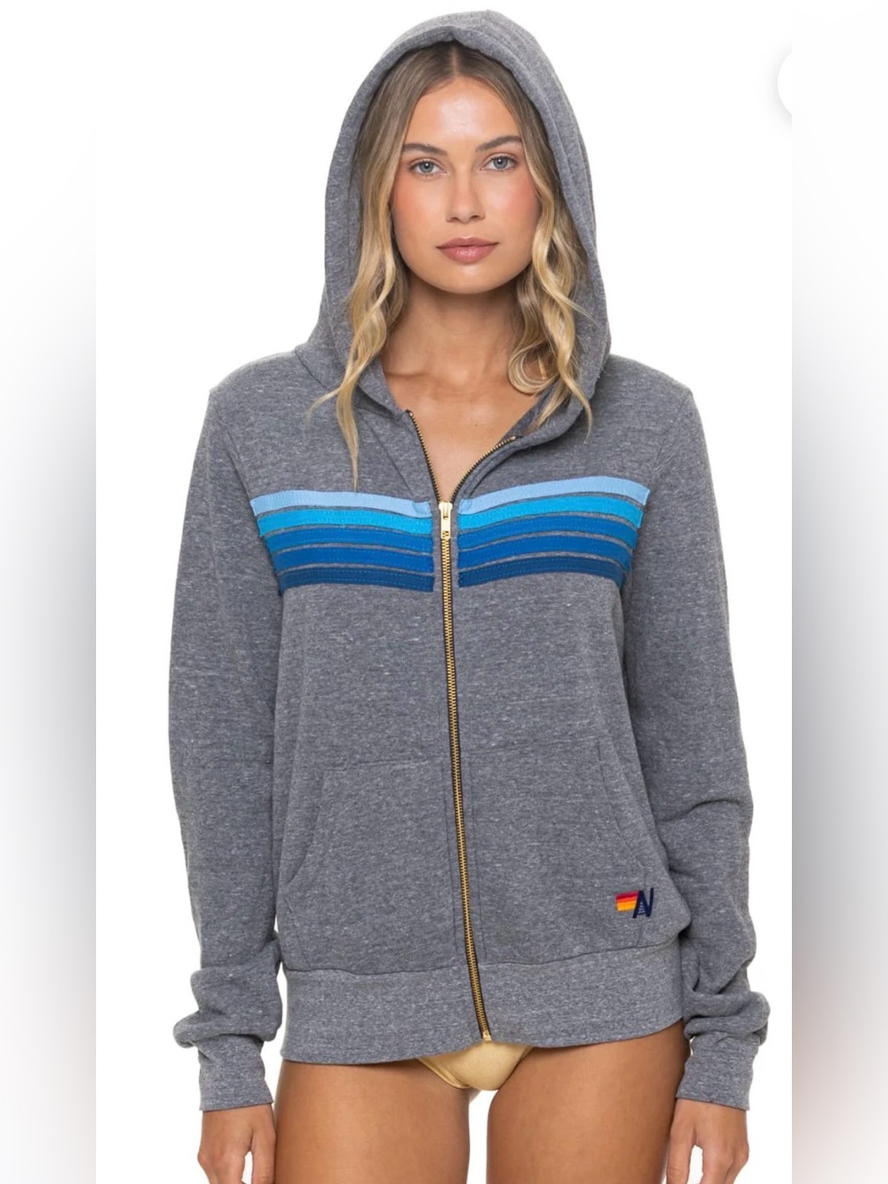 Aviator Nation Gray Zip up Hoodie